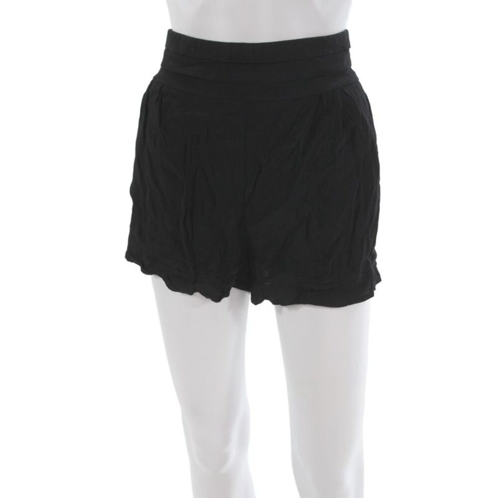 Kimchi Blue Unisex Black Rayon Bohemian Solid Shorts Size L